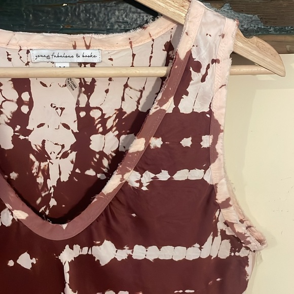 Young Fabulous and Broke Tye-Dye like Tank Top Blouse Size Medium - Picture 9 of 15